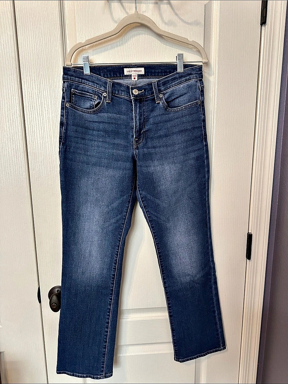 Lucky Brand Sweet Mid Rise Straight Leg Jeans Blue Waist 10/30A